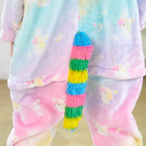 Vista 30 de Mameluco de unicornio para pijamas de animales, cosplay, disfraz unisex de Halloween