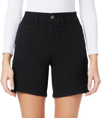 Vista 10 de Angels Forever Young Pantalones cortos de mezclilla 360 Sculpt de 5 y 7 pulgadas de entrepierna a medio muslo para mujer, tallas 6-16 5" Manhattan
