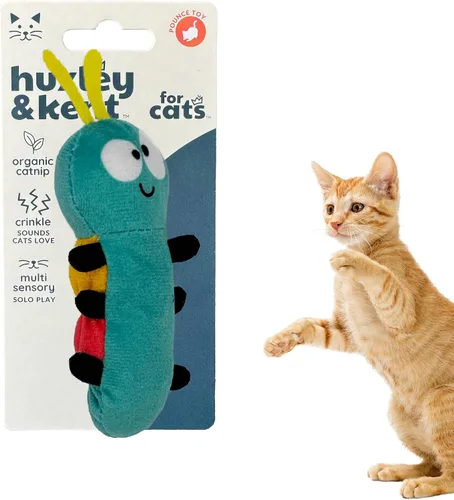 Vista 23 de Huxley & Kent Juguete de Peluche para Gatos - Juguete Interactivo de Hierba Gatera para Gatos y Gatitos - Suave con Crujido y Hierba Gatera