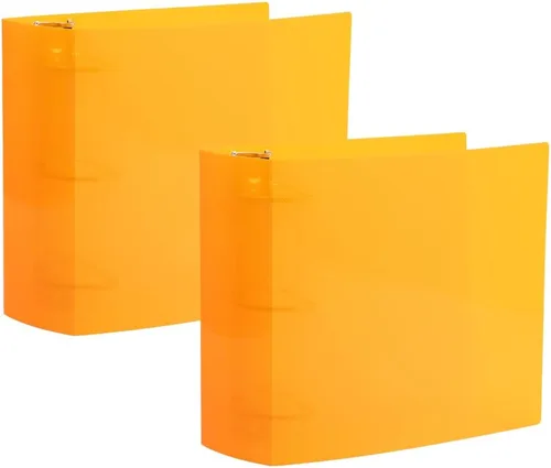 Vista 104 de JAM PAPER Carpeta de plástico de 1 pulgada, carpeta blanca de 3 anillas, se vende individualmente Blanco