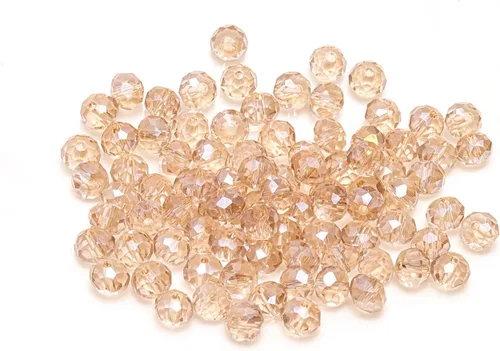 Vista 31 de 246 cuentas de cristal redondas de 0.118 pulgadas (0.118 in) con múltiples facetas sueltas espaciadoras de cristal para hacer joyas, pulseras