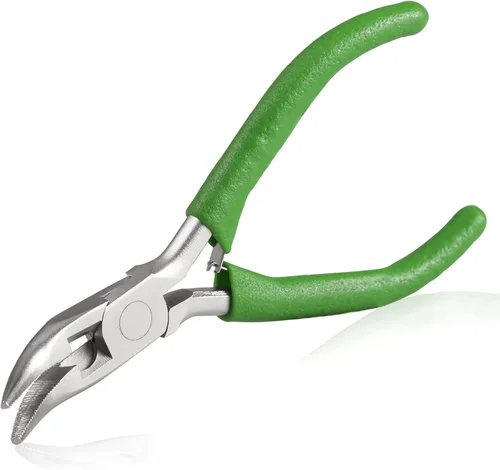 Vista 22 de SPEEDWOX 2PCS Alicates Mini de Punta de Aguja Curvados con Dientes y Alicates de Punta de Aguja para Fabricación de Joyas, Alicates de Punta Larga