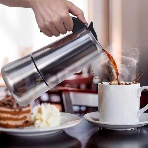Vista 2 de Atyhao Cafetera eléctrica, olla eléctrica de acero inoxidable de grado alimenticio para el hogar y acampar al aire libre (10.1 fl oz)