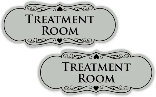 Vista 28 de Signs ByLITA Señal de sala de tratamiento de diseñador (negro) - Pequeño