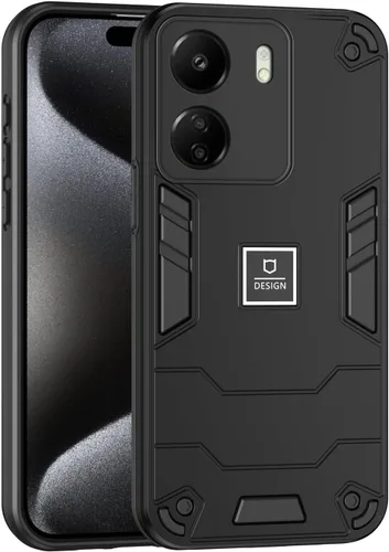 Vista 228 de Funda compatible con Redmi A1, compatible con Redmi A2 2 en 1 [PC dura + TPU], funda de teléfono negra