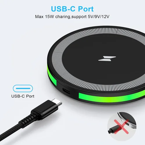 Vista 4 de Cargador inalámbrico Samsung Fast Wireless Charging Pads Teléfono celular Cargadores inalámbricos Cargador inalámbrico para 2 Pack para Android