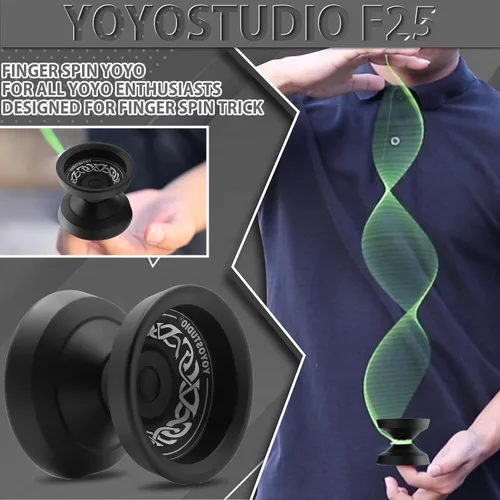 Vista 2 de YOYOSTUDIO Yoyo giratorio de dedo F25 para niños de 8 a 12 años y adultos, Yoyo profesional de doble propósito para todos los jugadores, yoyos