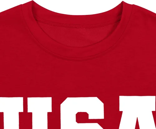 Vista 4 de Sudadera de Estados Unidos para mujer, camiseta patriótica con diseño de bandera americana, diseño de estrellas y rayas, para el 4 de julio