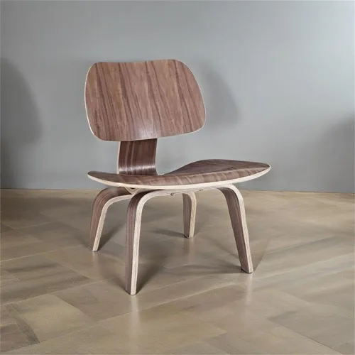 Vista 2 de Hawthorne Collections Silla decorativa de madera contrachapada moderna de 15 pulgadas con almohadillas de goma para los pies, construcción