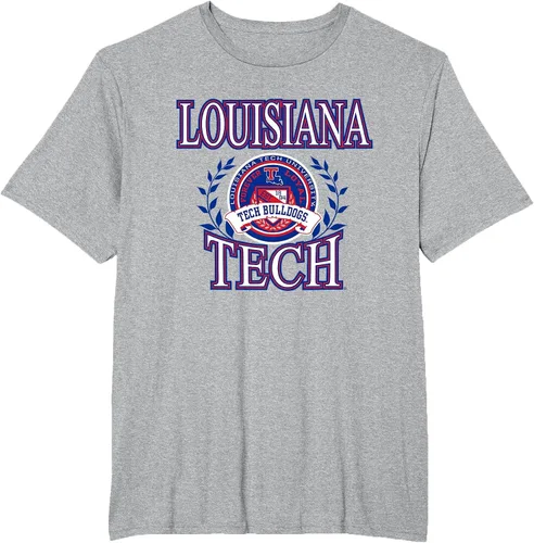 Vista 16 de Louisiana Tech Bulldogs Laurels Logo Officially Licensed T-Shirt
