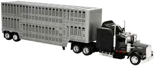 Vista 3 de 1/43 D/C Kenworth W900 Pot Belly - Remolque de ganado