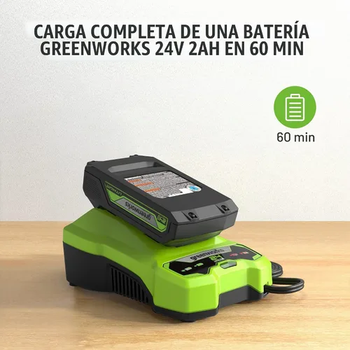 Vista 4 de Cargador de batería Greenworks de 24 V (cargador genuino Greenworks)