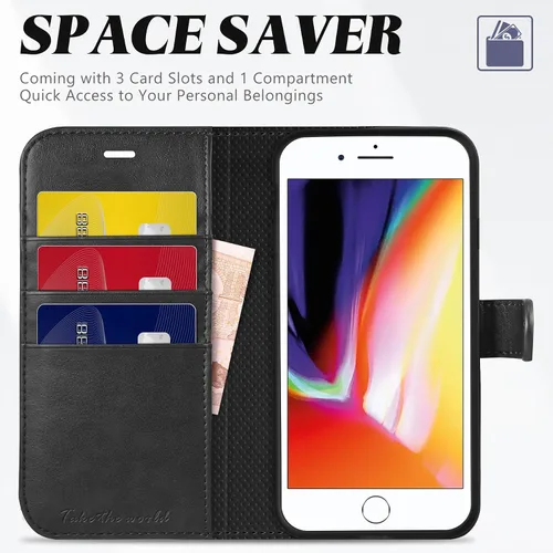 Vista 3 de TUCCH - Funda tipo cartera para iPhone 8 Plus