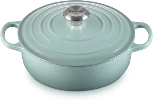 Vista 6 de Le Creuset Horno holandés redondo ancho de hierro fundido esmaltado, 3.5 cuartos de galón., Marsella Marseille