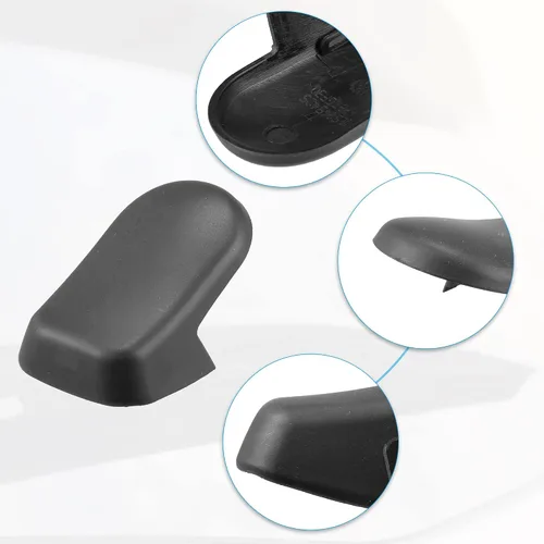 Vista 4 de ACROPIX Tapa de tuerca de brazo de limpiaparabrisas trasero para Porsche Cayenne, paquete de 1, color negro