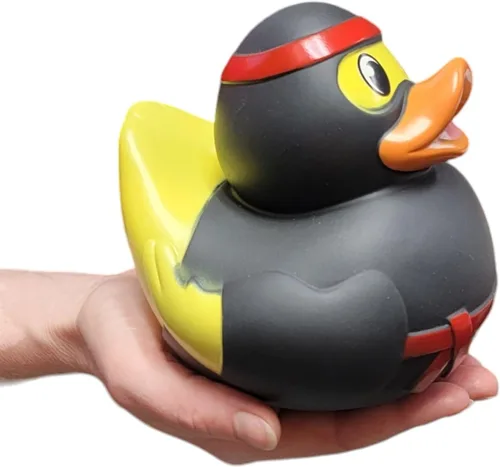 Vista 11 de Big Rubber Ducky - Mezcla coleccionable (5.5 pulgadas) de alienígena, robot, dinosaurio, splat, ninja, confeti, corazón rosa, amarillo, unicornio