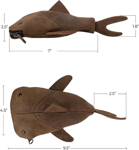 Vista 5 de Hide & Drink, Bolsa de monedas con cremallera, Estuche en forma de tiburón, Animales de peluche, Banco, Bolsa de cambio, Monedero para lápices