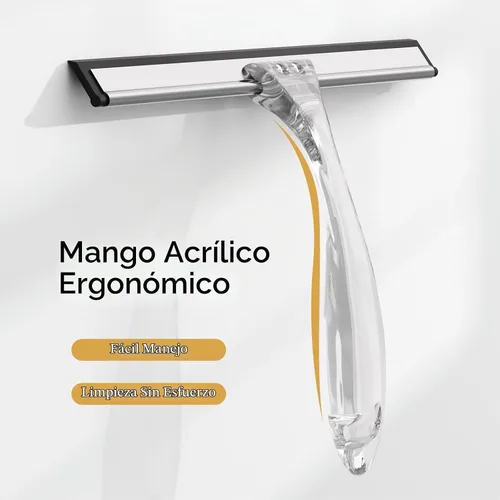 Vista 3 de AmazerBath Escobilla de goma para puerta de cristal de ducha, 10 pulgadas Transparente