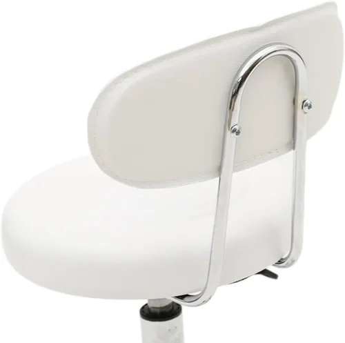 Vista 4 de Silla de salón con ruedas, silla ajustable con tecnología de pestañas con respaldo, asiento giratorio de masaje con ruedas, taburetes hidráulicos