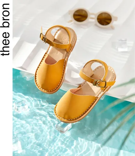 Vista 234 de THEE BRON Sandalias cómodas para niñas, zapatos para niños, sandalias rellenas