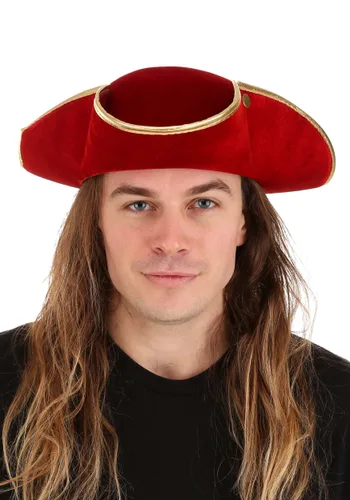 Vista 4 de Sombrero de disfraz de Pirata Ron Rojo para adultos Multicolor