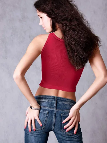 Vista 6 de 3 piezas de camisetas cortas con espalda cruzada para mujer, camisetas cortas de entrenamiento de algodón para mujeres y niñas