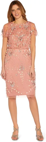 Vista 3 de Adrianna Papell Vestido Blouson con cuentas para mujer