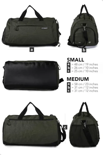 Vista 6 de Fitgriff Bolsa de gimnasio para hombres y mujeres con compartimento para zapatos y artículos húmedos, bolsa de lona para viajes, deportes, fitness