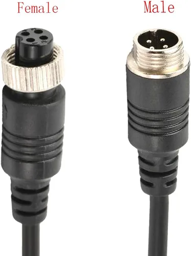 Vista 6 de Cable de extensión de cámara de respaldo, cable de extensión de aviación de 4 pines, para cámara de visión trasera de CCTV, camión, remolque