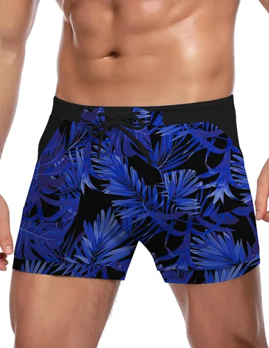 Vista 37 de COOFANDY Trajes de baño para hombre Slip de natación sexy Traje de baño de pierna cuadrada Traje de baño Short de natación Traje de baño con 4
