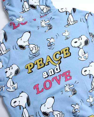 Vista 4 de Peanuts Sudadera Snoopy para hombre, sudadera con capucha vintage de Snoopy y Woodstock