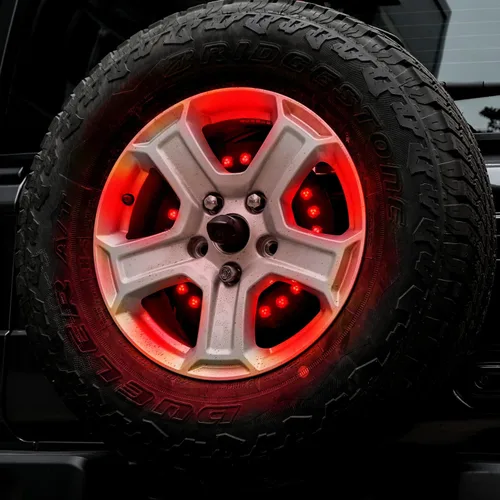 Vista 6 de JWWY Lámpara de luz de freno de repuesto compatible con Jeep Wrangler JL JLU JK JKU TJ 4XE 1997-2024+ accesorios exteriores, anillo de luz de freno