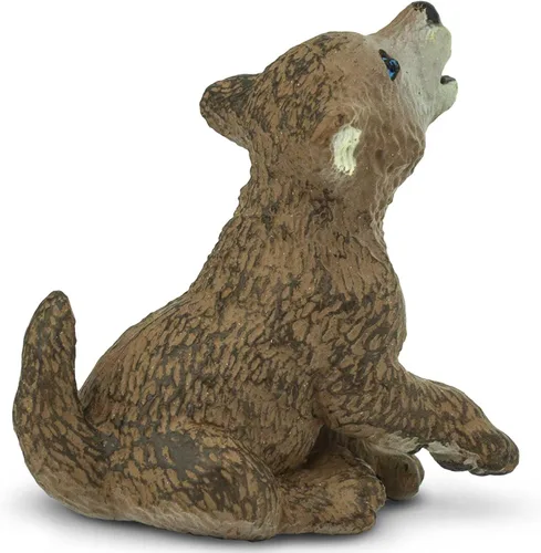 Vista 7 de Safari Ltd. Figura de cachorro de lobo, figura detallada de plástico de 1.85 pulgadas, juguete divertido para niños, niñas y niños a partir de 1 año