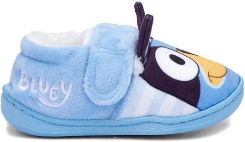 Vista 2 de Bluey Pantuflas para niños pequeños con correa de orejas 3D, zapatos de casa
