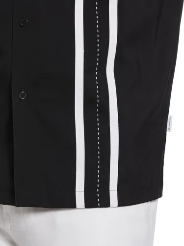 Vista 2 de Cubavera Camisa de manga corta con botones y cuello de campamento para hombre