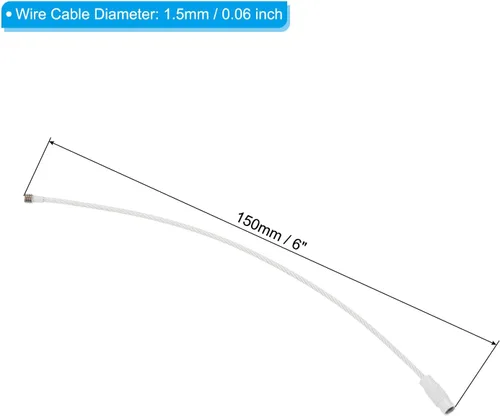 Vista 74 de PATIKIL Llavero de alambre Cables de acero titanio Llavero Loop para senderismo al aire libre