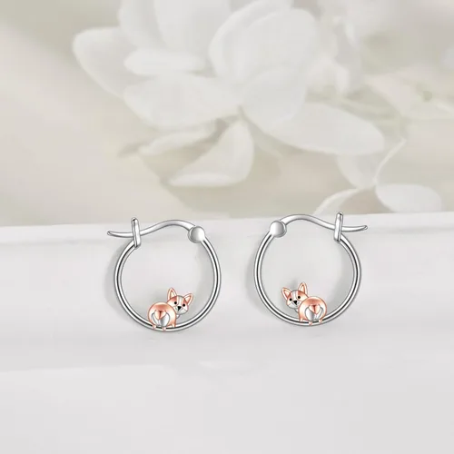 Vista 35 de VONALA Bonitos aretes de aro de plata de ley 925, regalos de cumpleaños para mujer