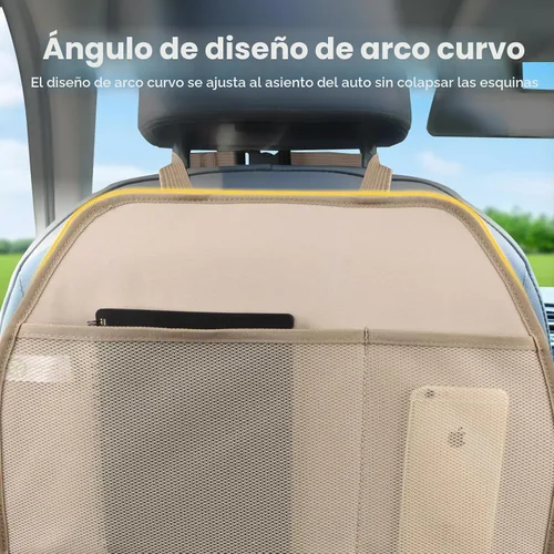 Vista 5 de Viaviat Protector de Asiento de Auto, Esterilla Grande 2 Pack, Protectores Duraderos Resistente al Agua para Asiento Trasero del Auto con 2