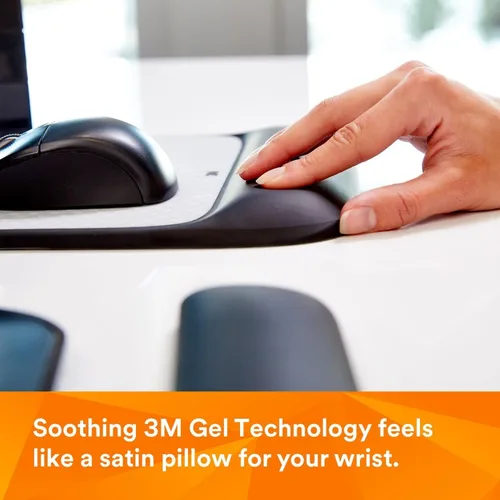 Vista 12 de Tapete para ratón, de 3M, con cubierta trasera no deslizante y diseño de ahorro de energía, estampado de mapa de bits Soothing 3M Gel Technology