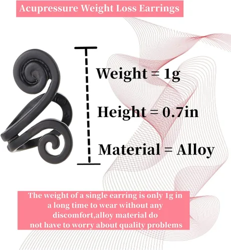 Vista 4 de Zunis - Aretes de acupresión, aretes de acupresión, aretes de acupuntura oblicua, aretes magnéticos, sin perforaciones, pinzas para orejas