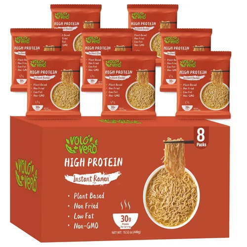 Vista 9 de VOLO VERO Ramen alto contenido en proteínas, fideos de proteína vegetal