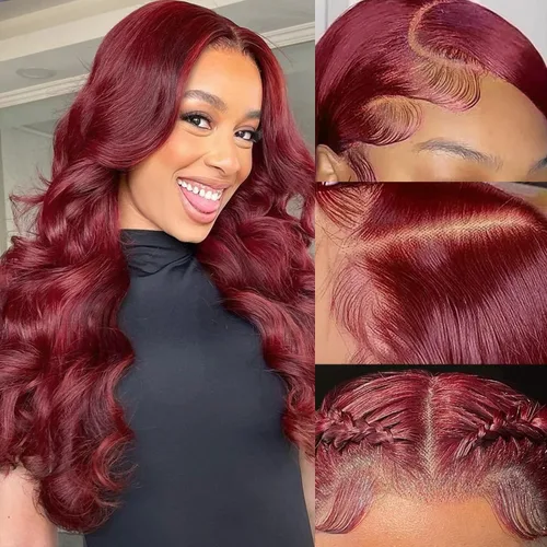 Vista 52 de Aaliweya Pelucas de cabello humano ondulado con cierre de encaje suizo real HD de 5 x 5 para mujer, densidad 15A, 200%, sin pegamento, con cordón
