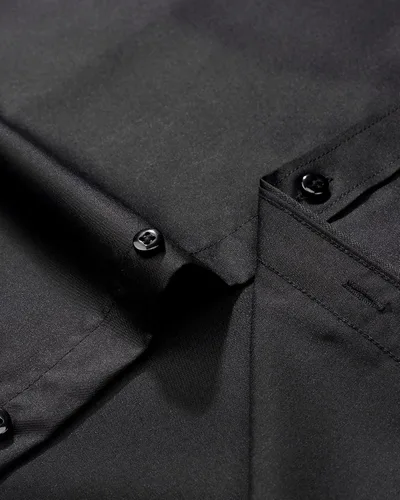 Vista 7 de JVer - Camisa de vestir para hombre informal manga larga no se arruga ajuste regular elástica con botones