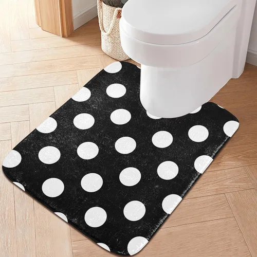 Vista 34 de Tapete de baño a cuadros de tablero de ajedrez, suave, absorbente, lavable, tapete de baño para piso de baño, tapete de baño antideslizante