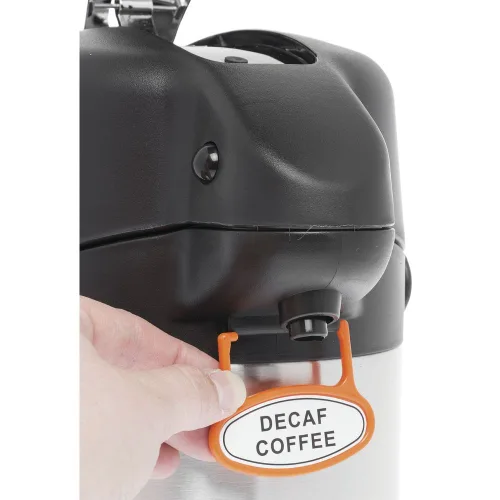Vista 2 de HUBERT Airpot - Servidor de café con tapa de palanca, 3 litros, acero inoxidable forrado