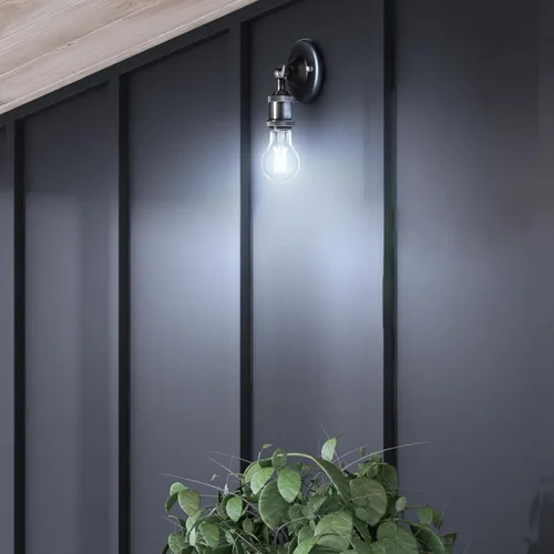 Vista 8 de Feit Electric Bombilla LED integrada con sensor de atardecer a amanecer, filamento transparente A19 con una bombilla de base media E26, equivalente