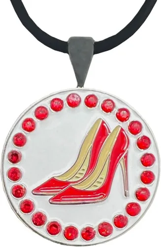 Vista 8 de Giggle Golf Marcador de pelota de golf brillante con collar de golf para mujer Agujero 19