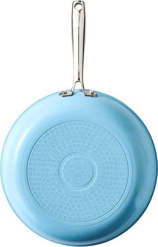 Vista 11 de Redchef Sartén antiadherente de cerámica, mini sartén para desayuno y huevos, cocina saludable sin químicos, mango de acero inoxidable que se Verde