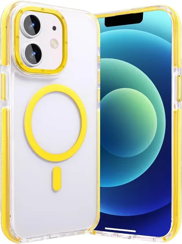 Vista 40 de Funda magnética diseñada para iPhone 11, [probada contra caídas de grado militar] [compatible con MagSafe] Funda protectora delgada translúcida mate