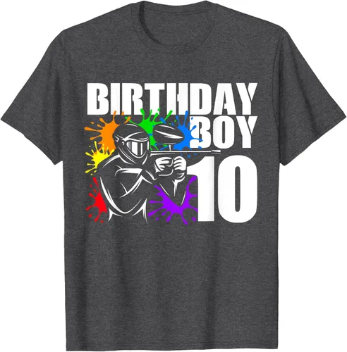 Vista 20 de Camiseta de 10 años de antigüedad, fiesta de cumpleaños para niños, Negro, S